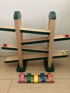エドインター 森のうんどうかい 車おもちゃ 木のおもちゃ スロープトイ