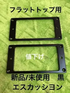 ハムバッカーピックアップ用エスカッシヨン　2p  スチール製新品/未使用