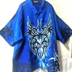 Sapphire Lalinge オープンカラーシャツ トライバル柄 半袖シャツ