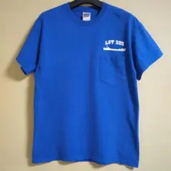 古着 LST325プリント TシャツメンズM ポケット付き ブルー