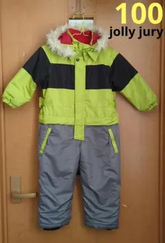中古　jollyjury 100 ジャンプスーツ　つなぎ　コンビ　男の子　紐調節