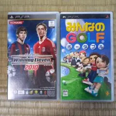 PSPソフト　みんなのGOLF&ウイニングイレブン2010