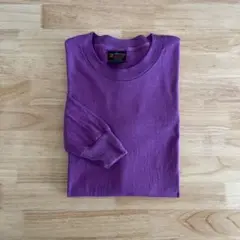 90's USA製　デッドストック　長袖　ロンt パープル　M