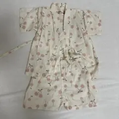 さくらんぼ柄 コットン甚平