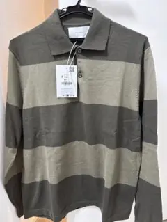 【定価￥8,590】ZARA ORIGINS ストライプニットポロシャツ