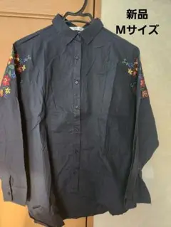 花柄刺繍シャツブラウス 新品