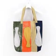 KHOKI 23AW Color-block vinyl tote bag