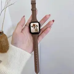 アップルウォッチ レザー ベルト ブラウン Apple 38 40 41