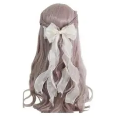 ロリータ　リボンヘアピン ヘアアクセサリー リボン フリル　お姫様 コスプレ