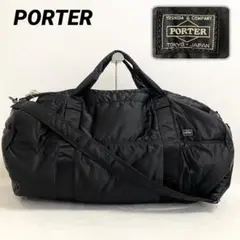 【極美品】PORTER TANKER 2WAY ボストンバッグ L ブラック