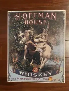 新品　レトロ調ブリキ広告看板　HOFFMAN HOUSE WHISKEY