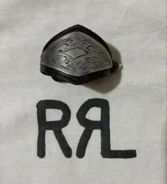RRL ダブルアールエル ターコイズ1石 スタンプワーク シルバーバングル RRL ダブルアールエル ターコイズ1石 スタンプワーク シルバー