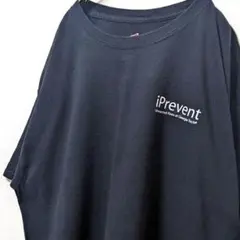 ヘインズ iPrevent ロゴ Tシャツ ブラック 黒 XL 古着