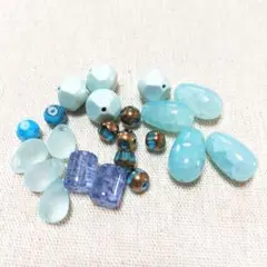 ブルー ビーズアソート