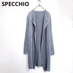 『SPECCHIO』スペッチオ(40)長袖 カーディガン リブ スパンコール