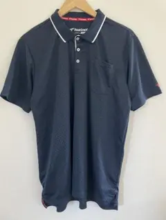 〔美品 〕ゴルフ ツアーステージ ポロシャツ メンズ LL ネイビー 総柄