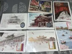 日本を旅する小さなサンタ ポストカード 7種