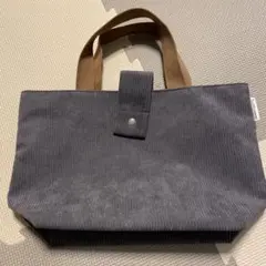 TULLY'S COFFEE コーデュロイ トートバッグ グレー
