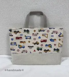 【入園入学グッズ】＊はたらくくるま柄 レッスンバック＊