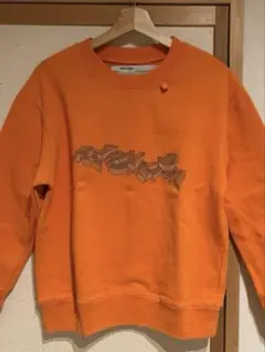 OFF-WHITE MAIN LABEL オレンジ スウェット