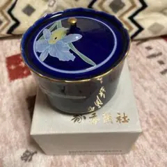 【新品未使用品】【香蘭社】ルリ金彩梅春蘭　ボンボニエール ルリ金彩梅春蘭）ボンボニエール«蓋物|有田焼の老舗-香蘭社