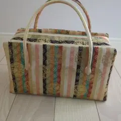 和装用バッグ 多色 ストライプ模様