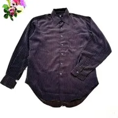 A2484【exchange marcell】 ラウンドヘムストライプシャツ