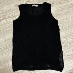 ZARA 夏用ブラック ノースリーブ トップス S
