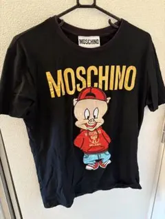 MOSCHINO キャラクター刺繍 Tシャツ Mサイズ ブラック