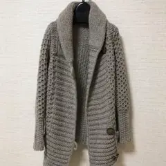 nuur ケーブルニットカーディガン