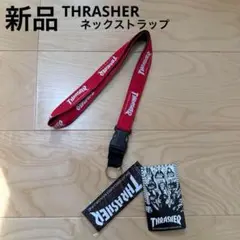 新品　スラッシャー　ネックストラップ　ネックピース　総柄　赤　白