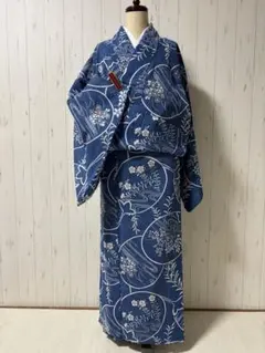 新品未使用★竺仙 綿紅梅 浴衣★流水に杜若 新品 竺仙 流水に鯉 仕立て上がり 夏着物 仕付糸付 綿紅梅 高級