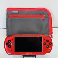 【極美品‼︎】SONY PSP-3000 レッド ブラック 専用ポーチ付き‼︎