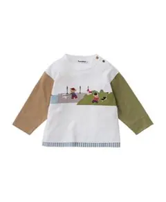 美品★ファミリアのTシャツ(126321)★90サイズ★アイボリー★完売