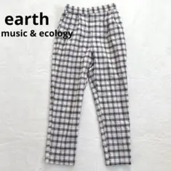 r04 earth music & ecology チェック柄テーパードパンツ