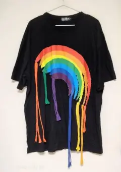 TIDECARDLOG レインボー柄 オーバーサイズTシャツ 2XL