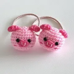 PIGGY ヘアゴム あみぐるみ