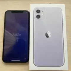 Apple iPhone 11 パープル　本体、ライトニング、箱付　SIMフリー