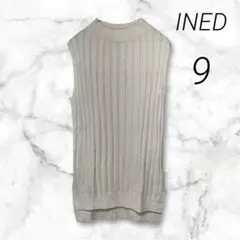 【INED】美品 ノースリーブ ハイネック リブニット サマーニット 着回し