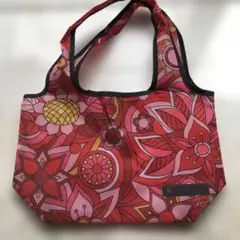 CRYSTAL DREAMS 花柄エコバッグ 赤ピンク　　新品