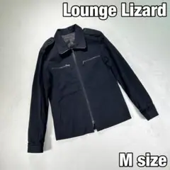 【Lounge Lizard】ブルゾンジャケット　ミリタリー　エポレット　黒　M