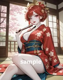 AIイラスト　美女 L版サイズ 1点物 D16