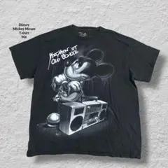 DisneyディズニーミッキーマウスTシャツ90sフェードブラックvintage