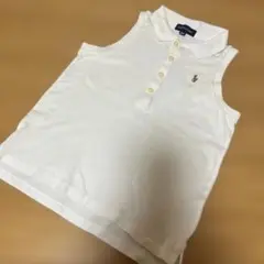 Ralph Lauren ノースリーブポロシャツ 120 白