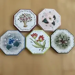 コースター　ハンドメイド　トールペイント