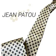 JEAN PATOU ジャンパトゥ ネクタイ 総柄 ドットパターン アイボリー