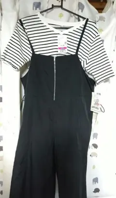 しまむら サロペット＋ハニーズTシャツセット Lサイズ