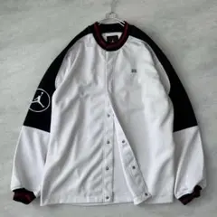 JORDAN ジョーダン ボタンダウン ブルゾン ゲームシャツ Mサイズ 黒×白