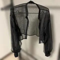Louere チュールボリュームスリーブショート丈シャツ