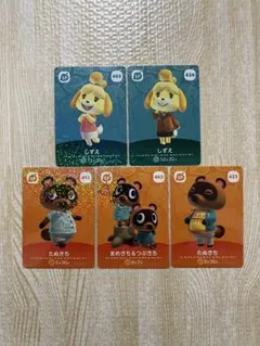 どうぶつの森　amiiboカード　しずえさん　たぬきち　まめきち　つぶきち